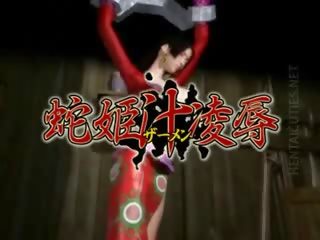 Libidinous 3d anime diva izpaužas pavirši